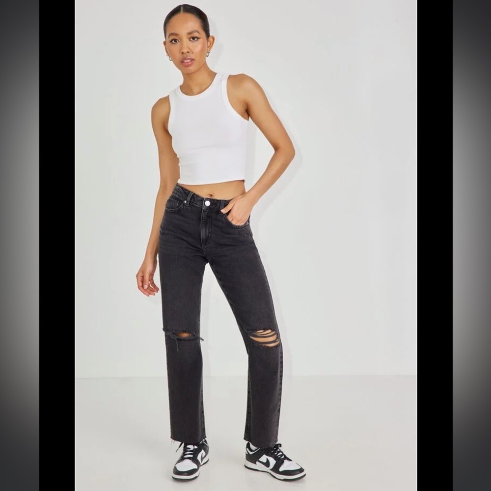 Garage Black Vintage Straight Jeans